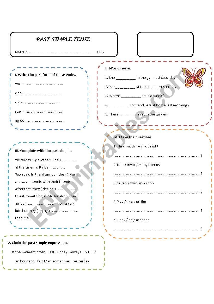 Past Simple worksheet