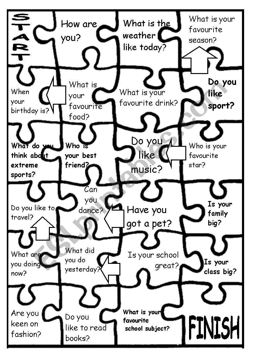 Icebreaking game worksheet