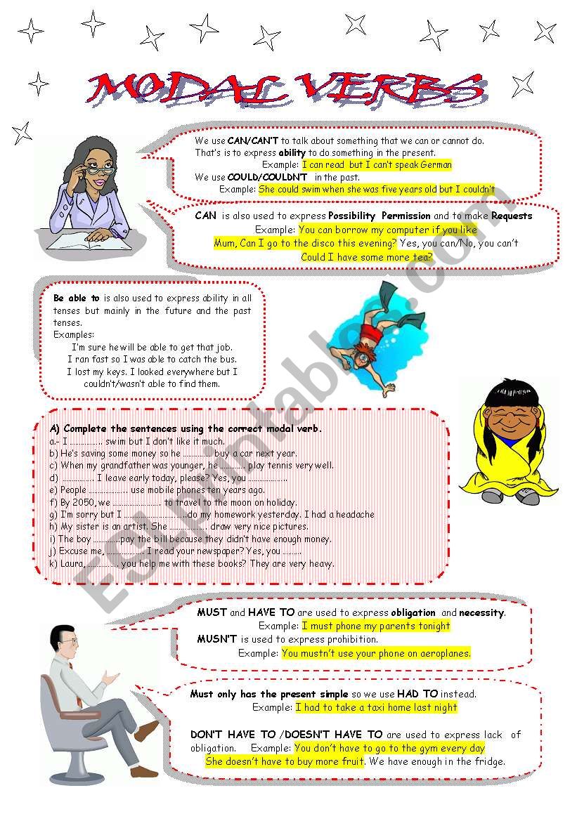 MODAL VERBS worksheet