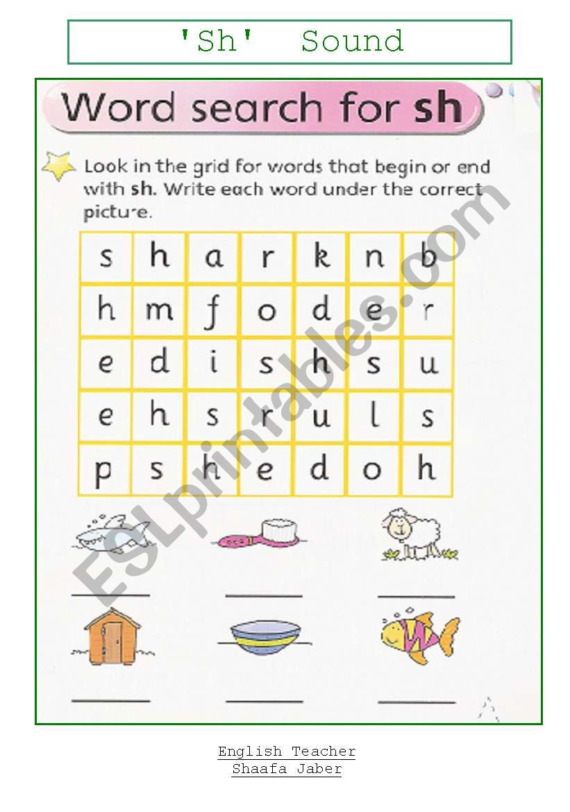 Phonics worksheet