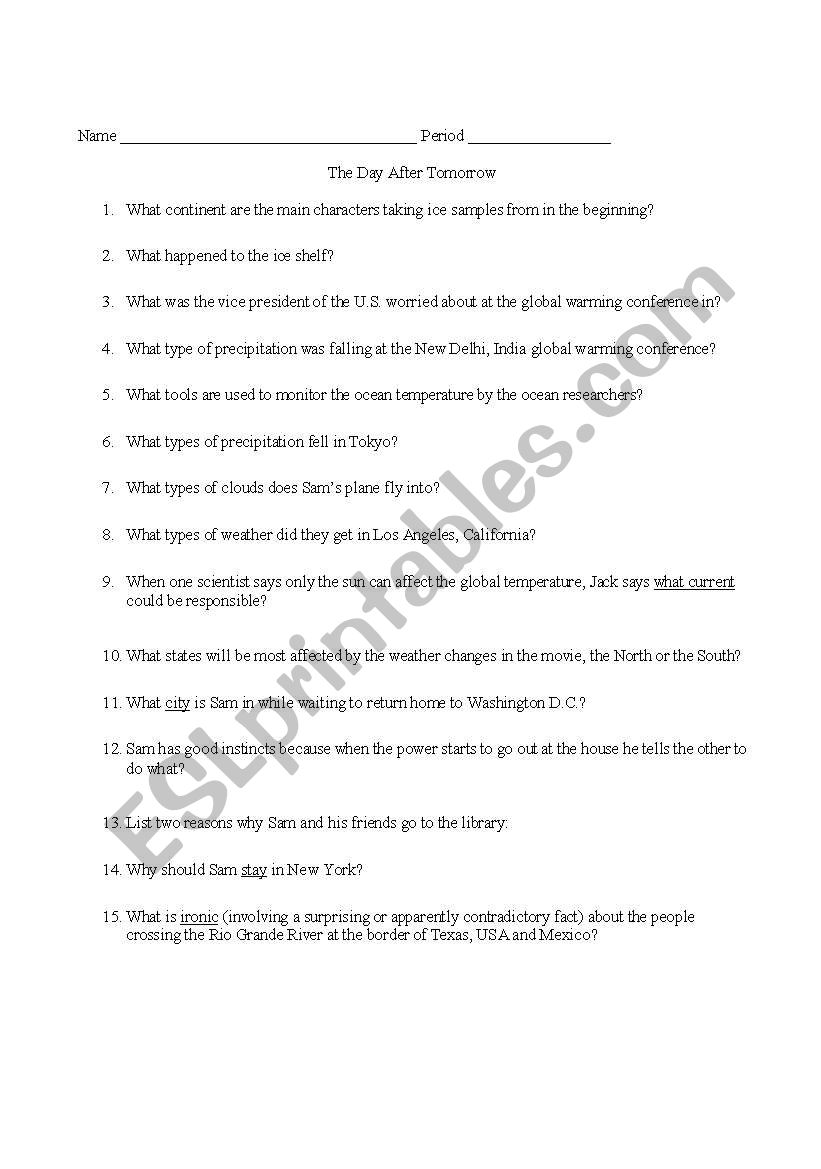 DAT worksheet