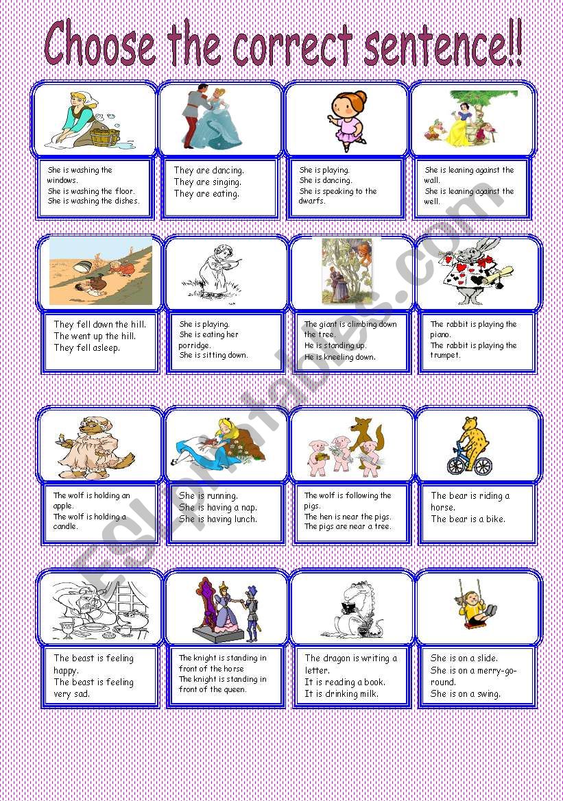 Choose The Correct Sentence ESL Worksheet By Carme Sammut