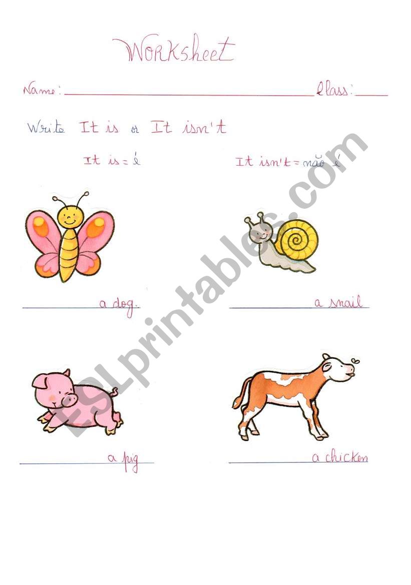 verb to be worksheet