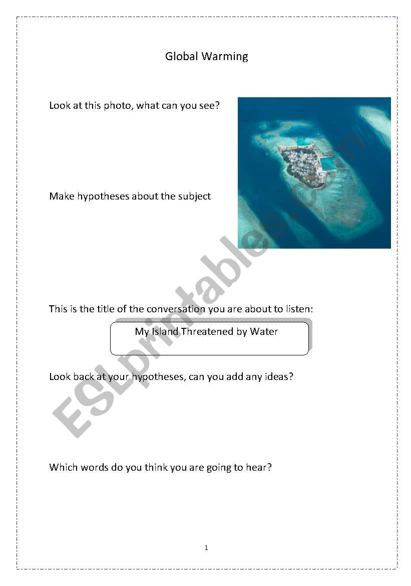 Global Warming (oral comprehension)