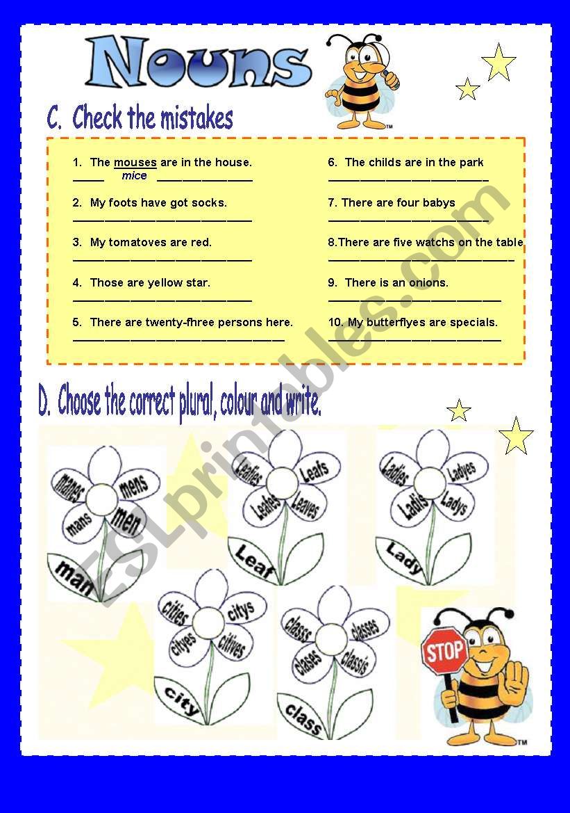 nouns second sheet worksheet