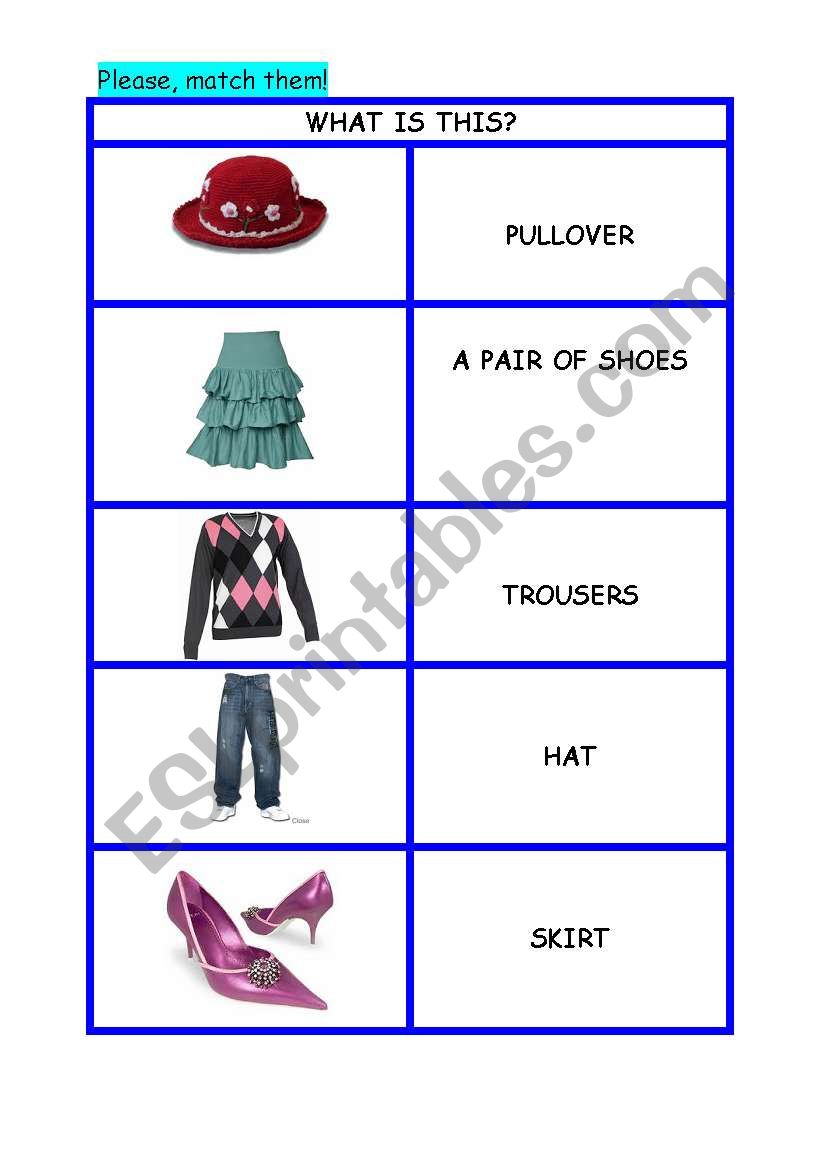 CLOTHES  worksheet