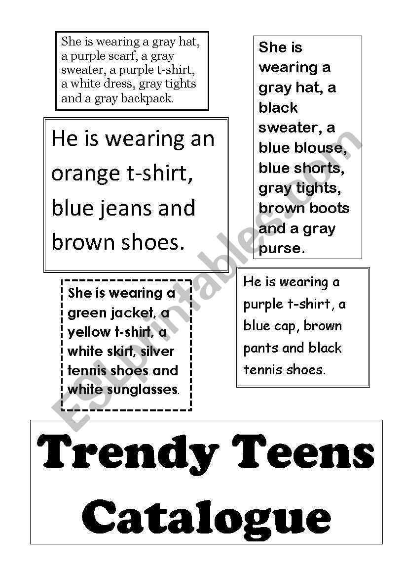 Clothes worksheet