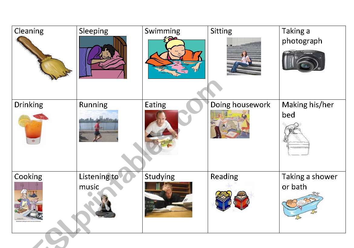 charades game worksheet