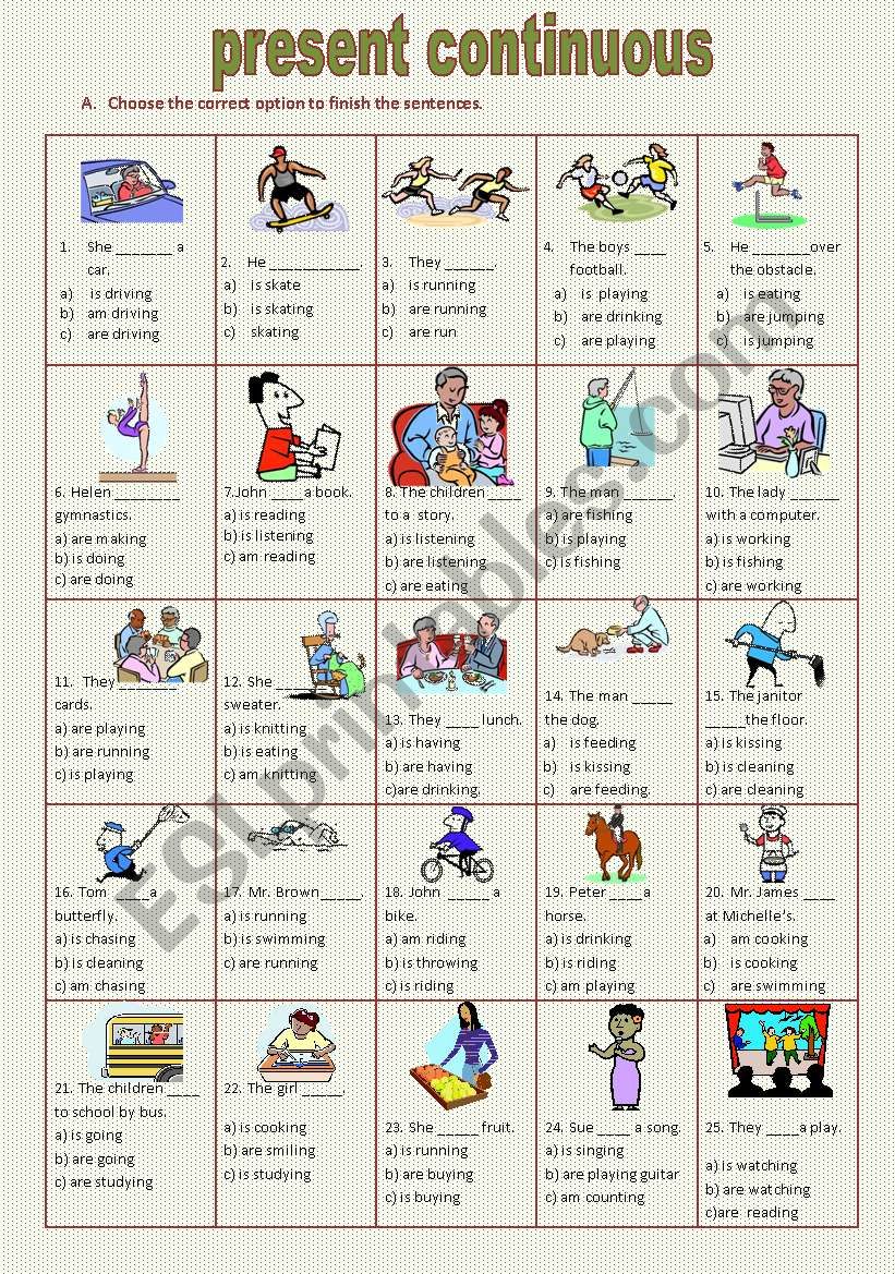 Present Continuous (14.02.11) worksheet