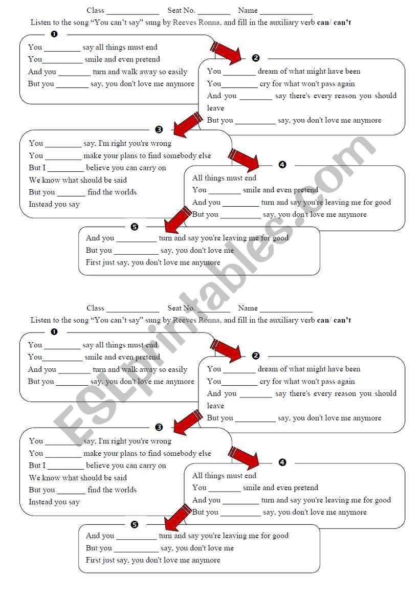 listening practice for the auxiliary verb 