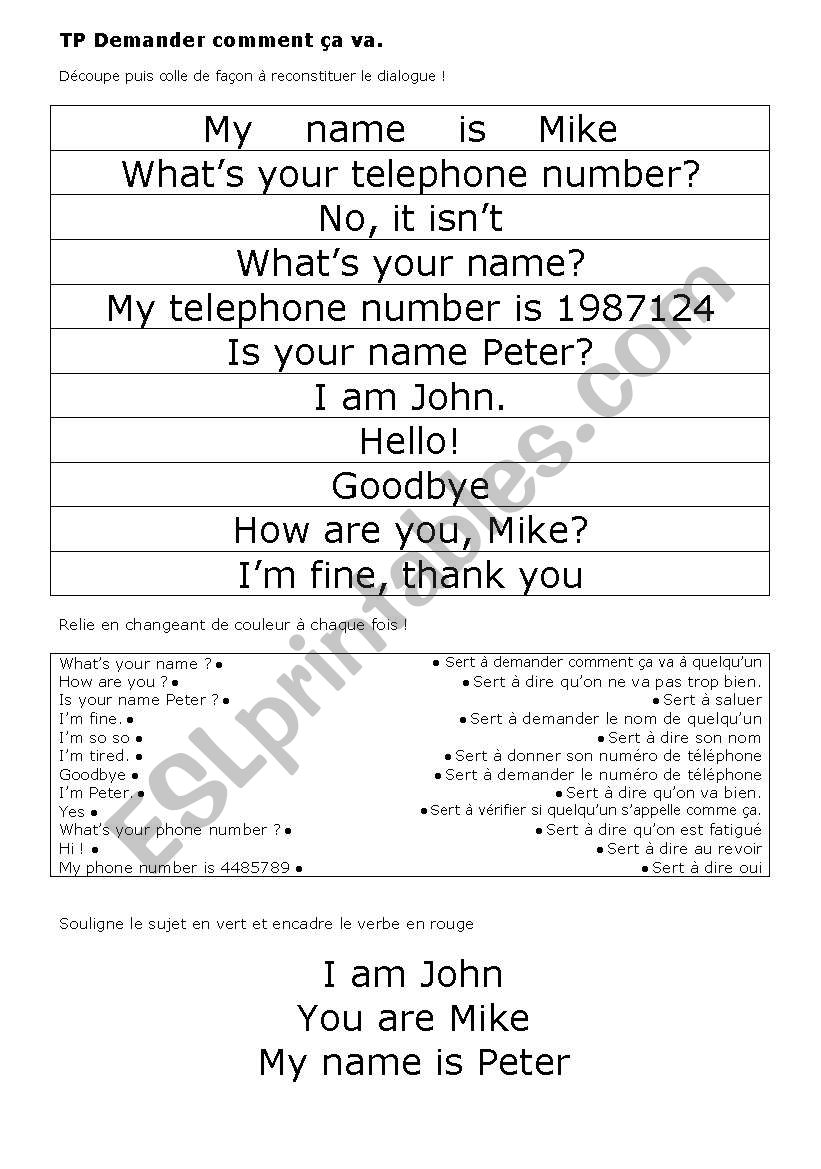 Introduce yourself worksheet