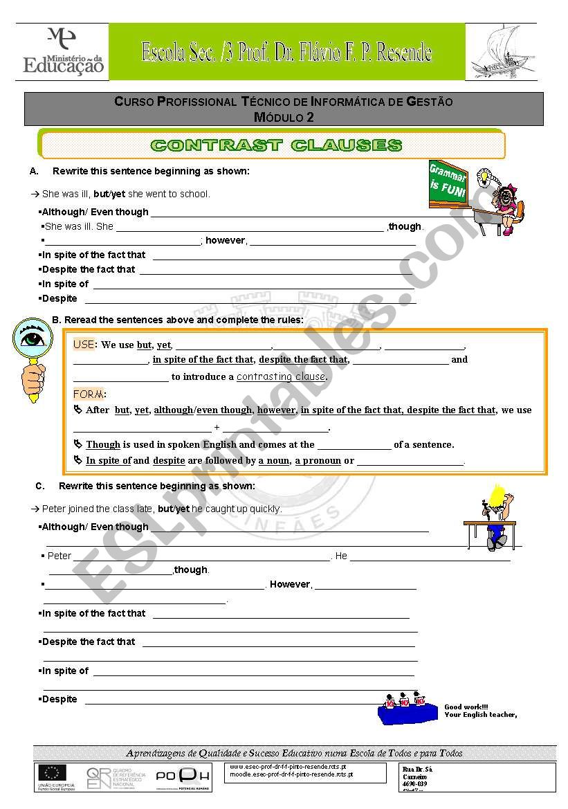 Conectors worksheet