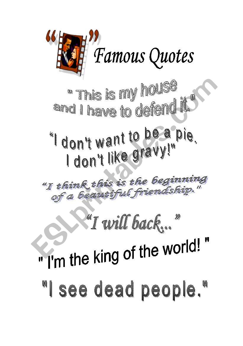 Famous Quotes worksheet