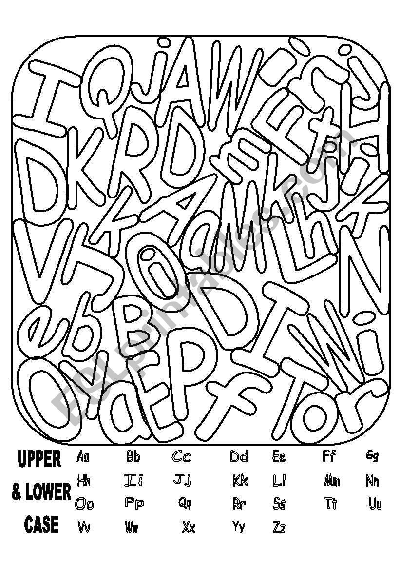 Upper vs Lowe Case Letters worksheet