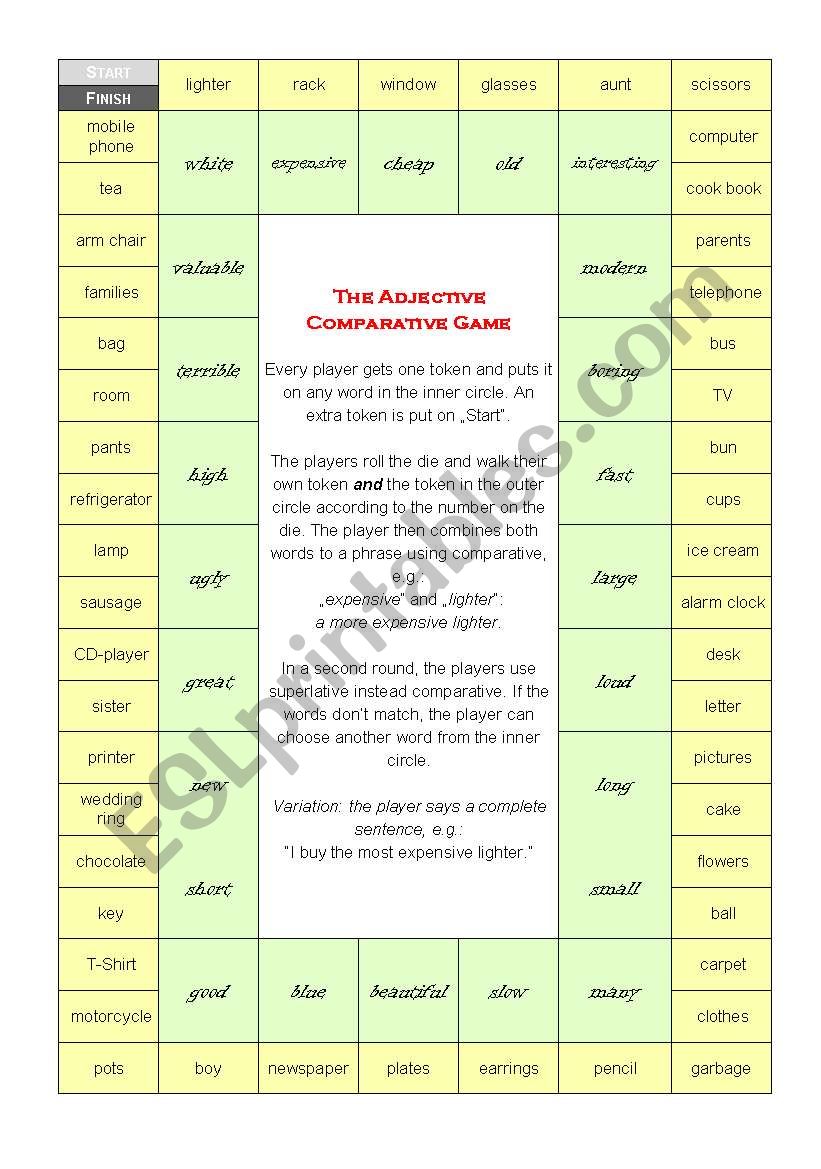 The Adjective-Comparative Game