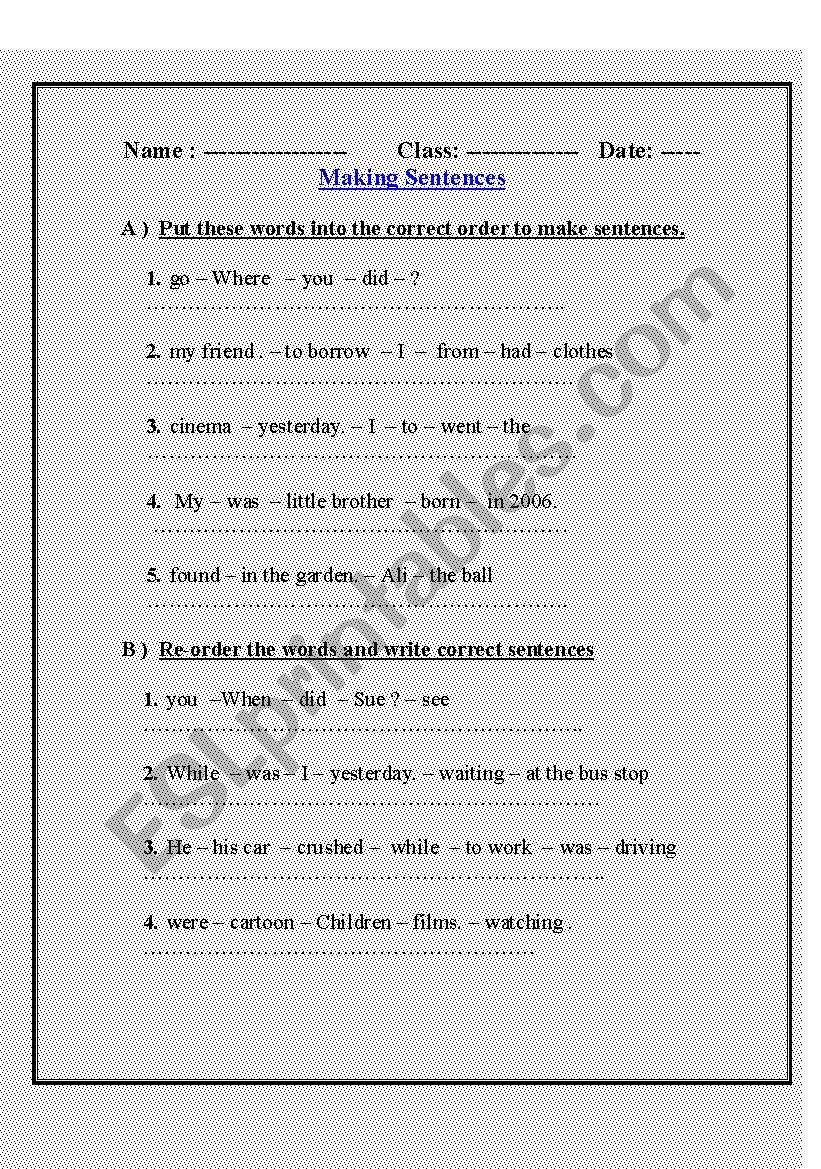 english-worksheets-reordering-sentences