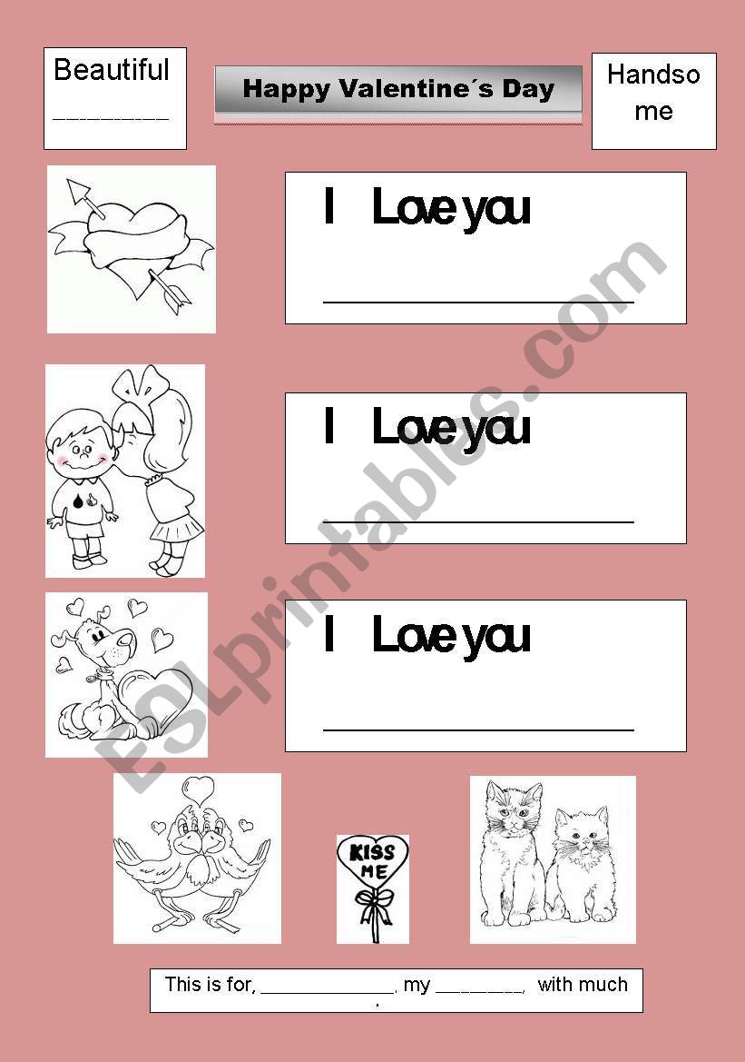 Valentines Theme worksheet