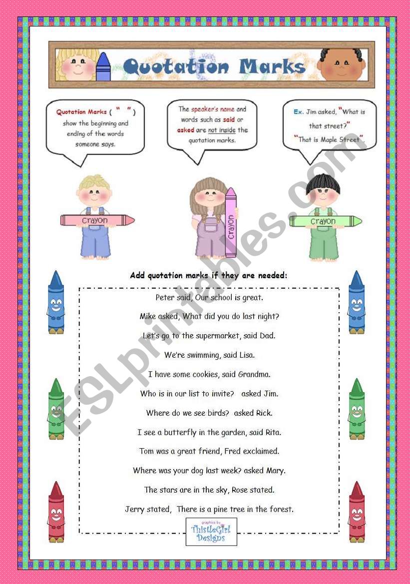 quotation-marks-esl-worksheet-by-vanev