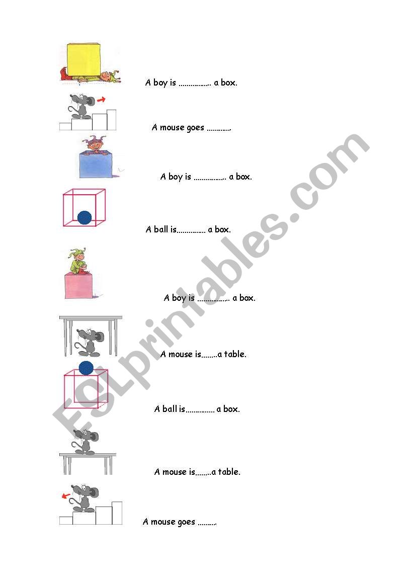 fill in the right prepositions