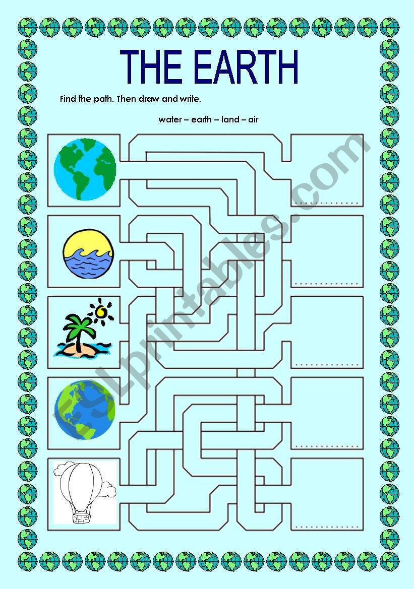 The earth worksheet