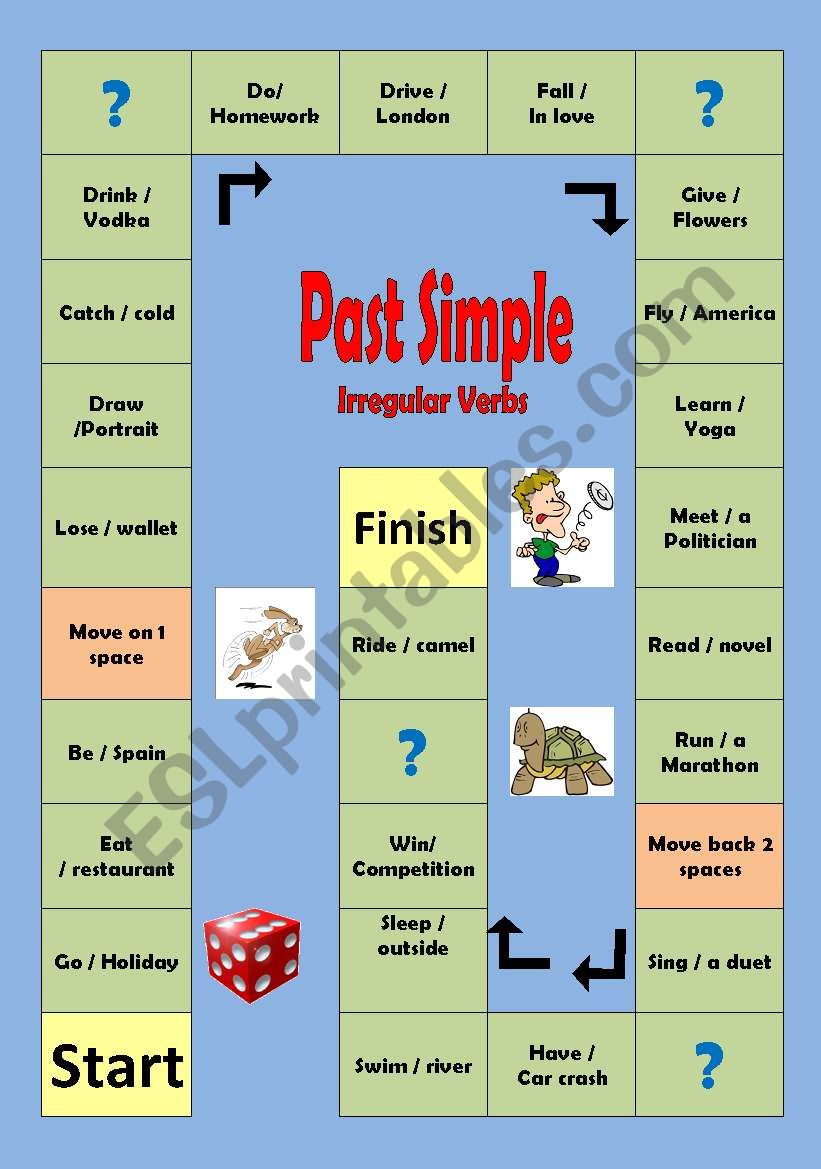 Irregular verbs/past simple board game