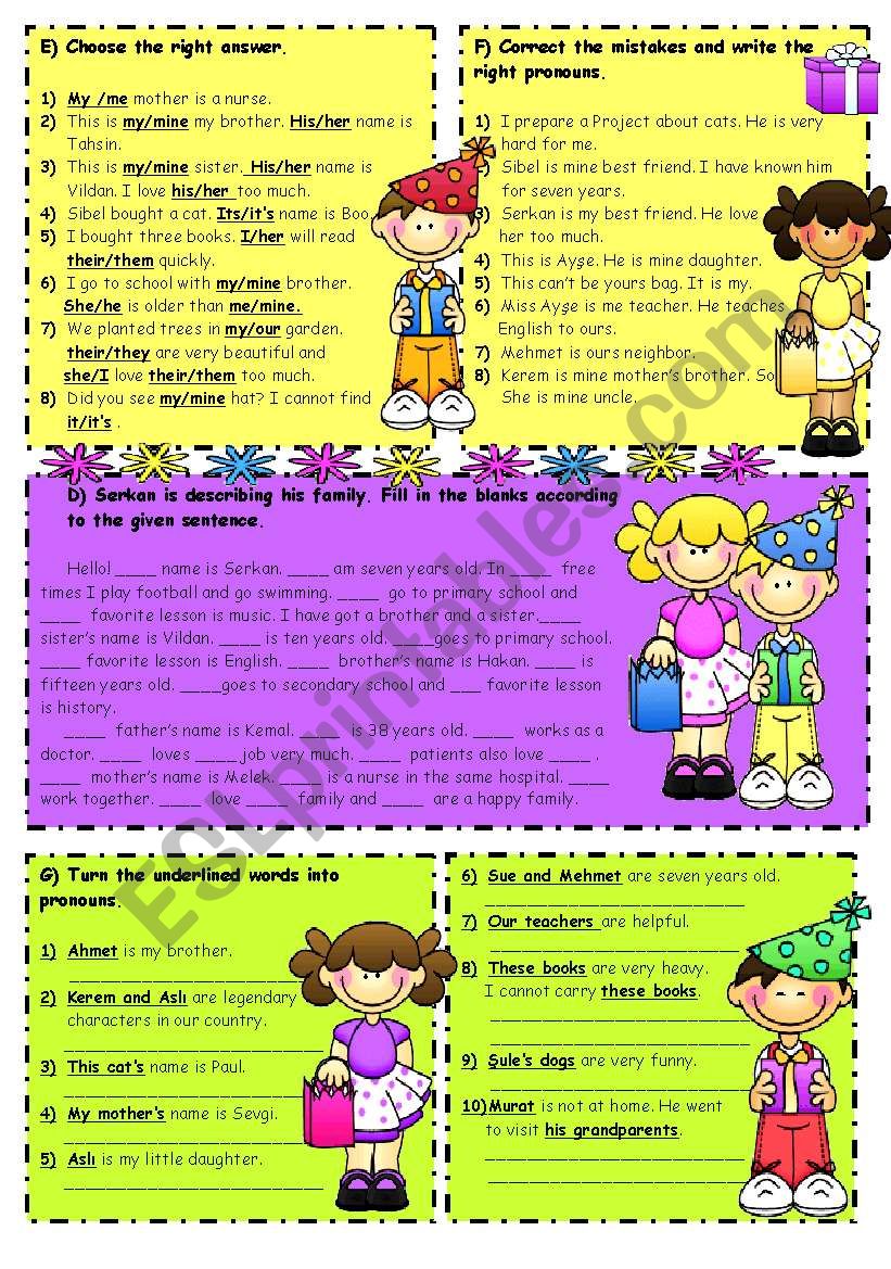 Possessive Adjectives-Object Pronouns-Possessive Pronouns 2/2