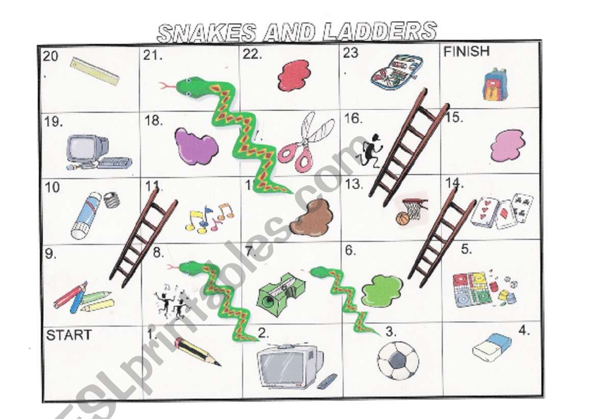 Snakes and Ladders.Vocabulary Review