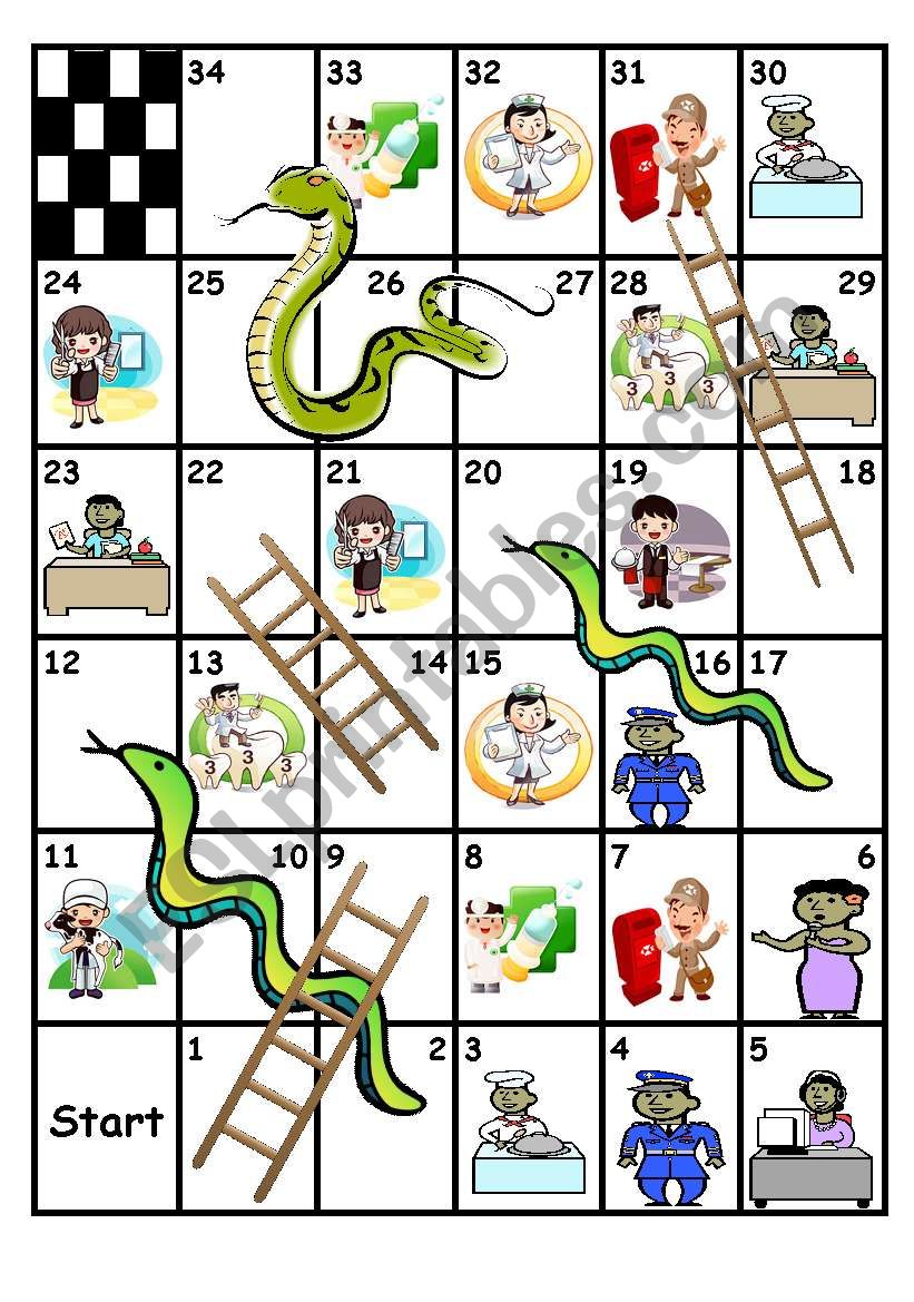 Professions - Snakes and Ladders