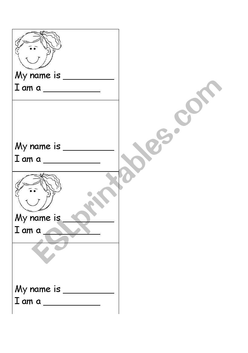 my name is... worksheet
