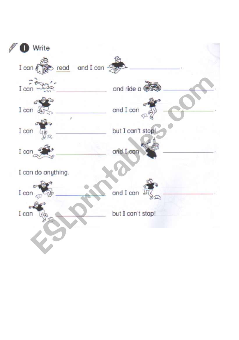 actions worksheet