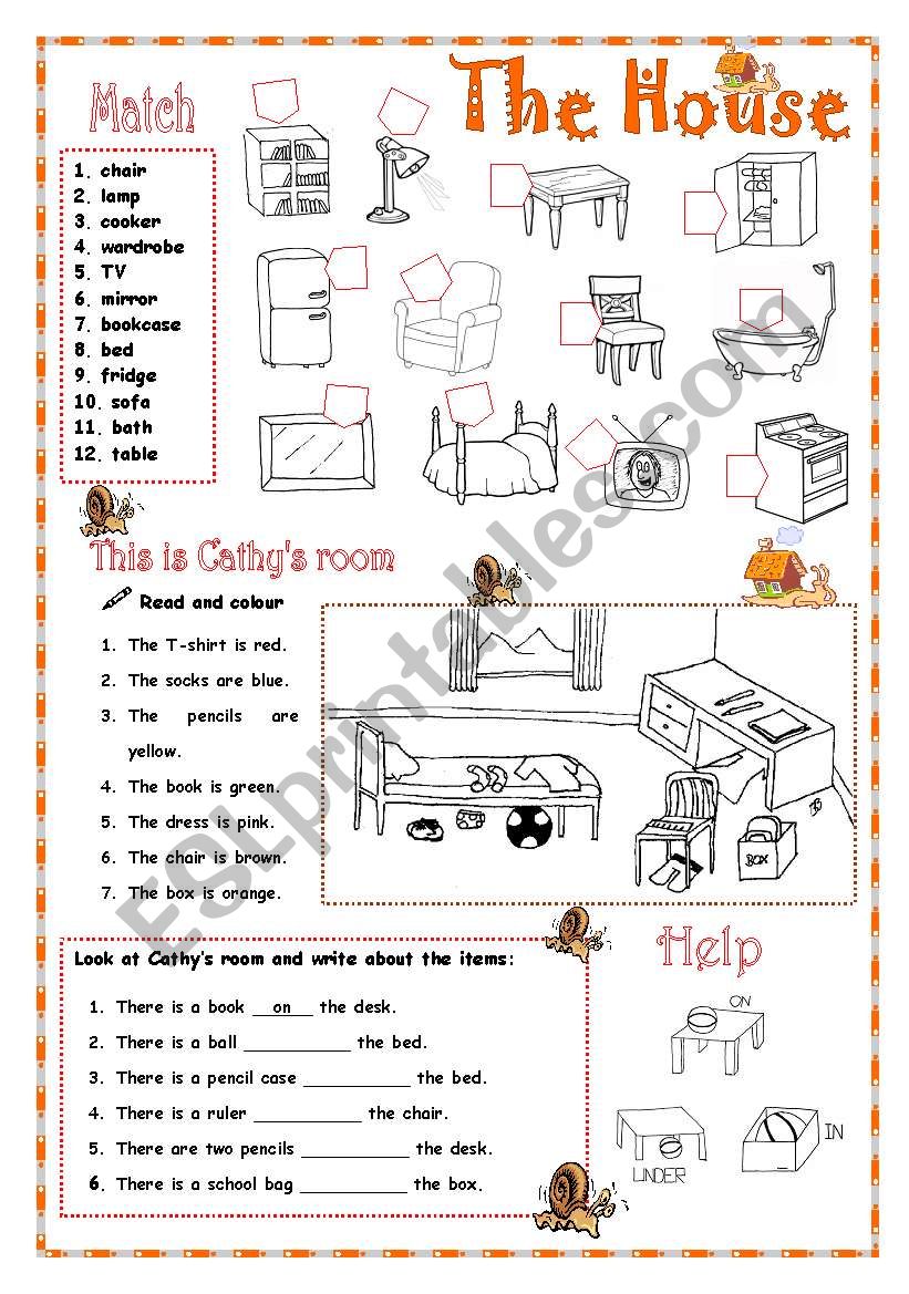 The House worksheet