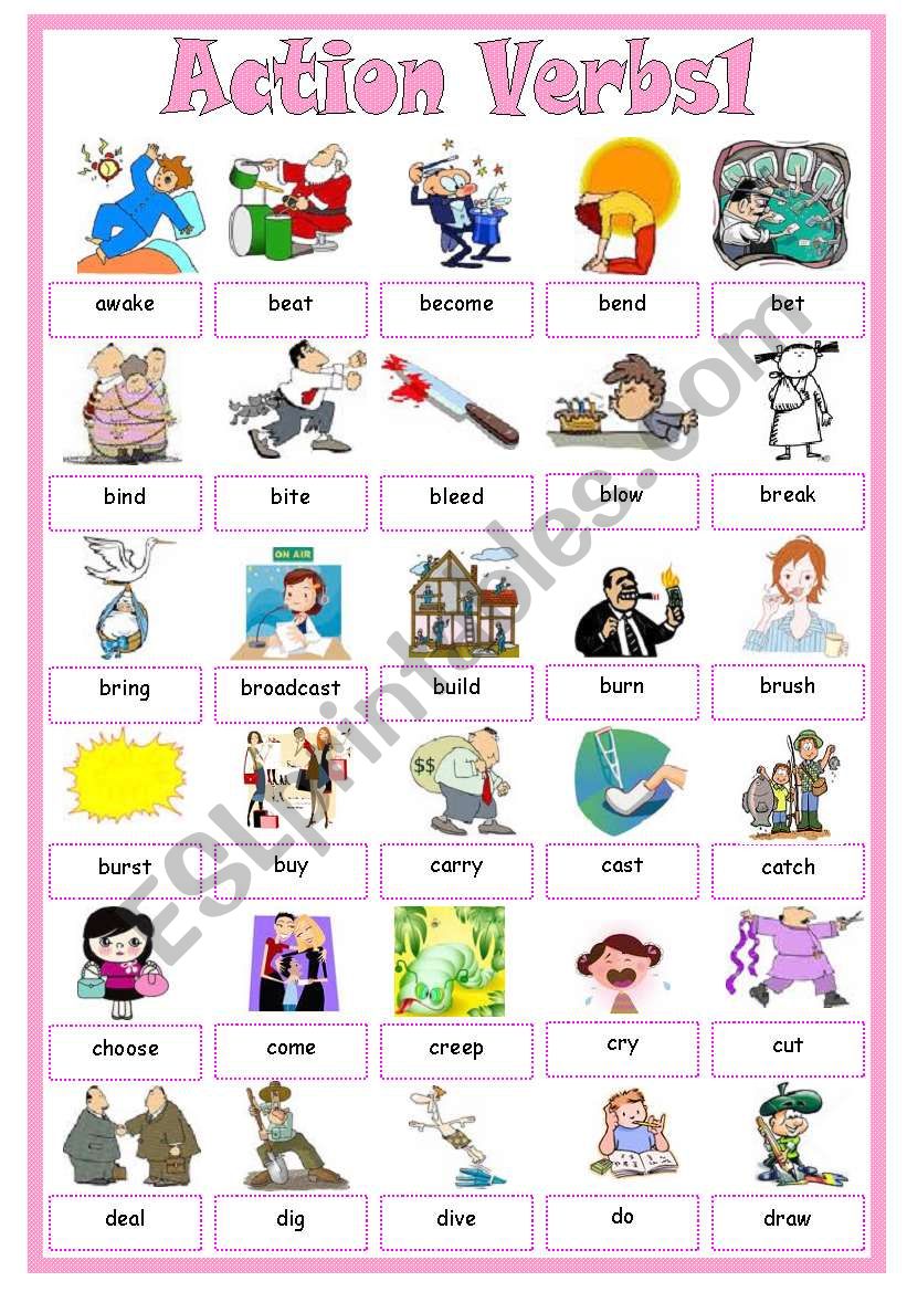 Action Verbs1 worksheet