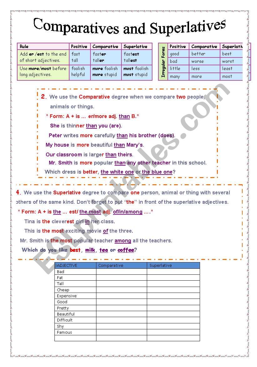 comparative-and-superlative-worksheet