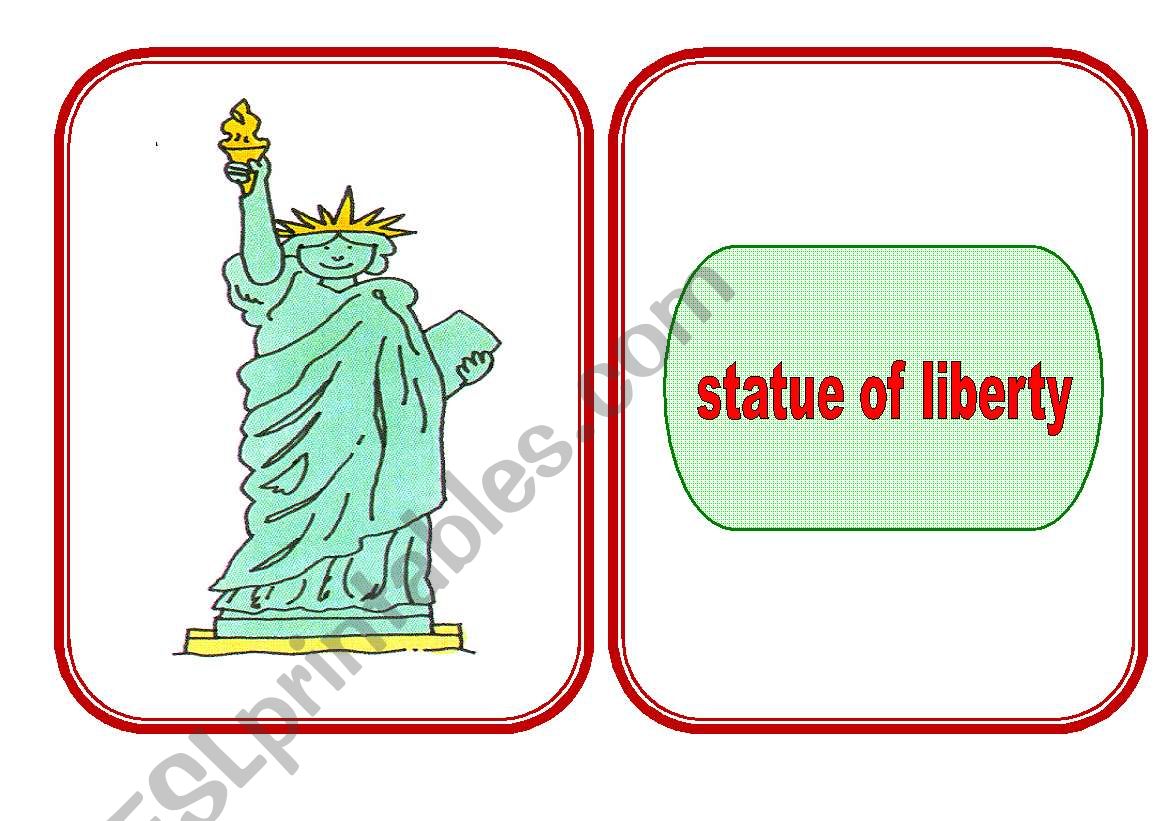 cards about usa worksheet
