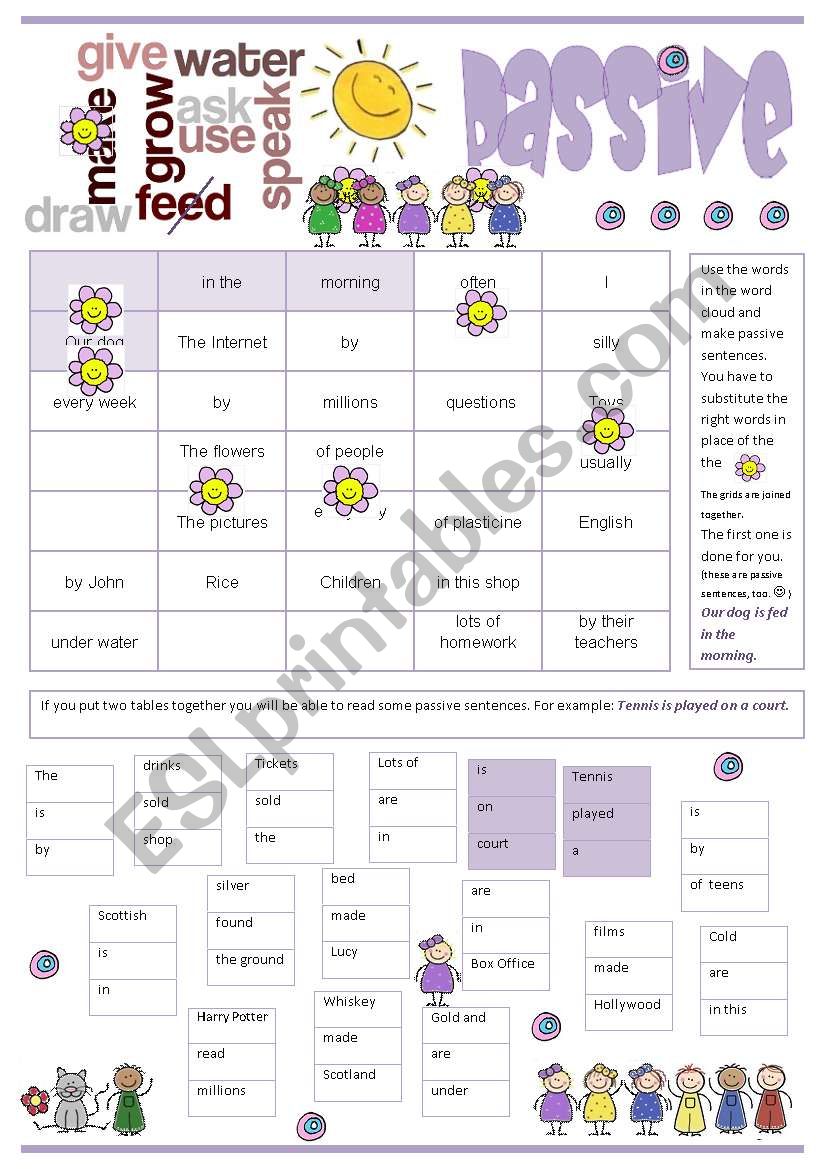 Passive-Pr. Simple worksheet