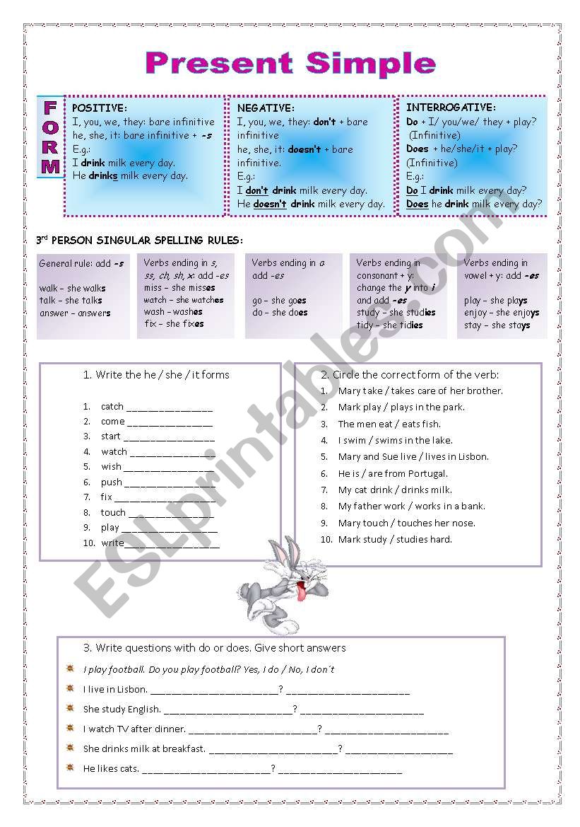 Simple Present worksheet