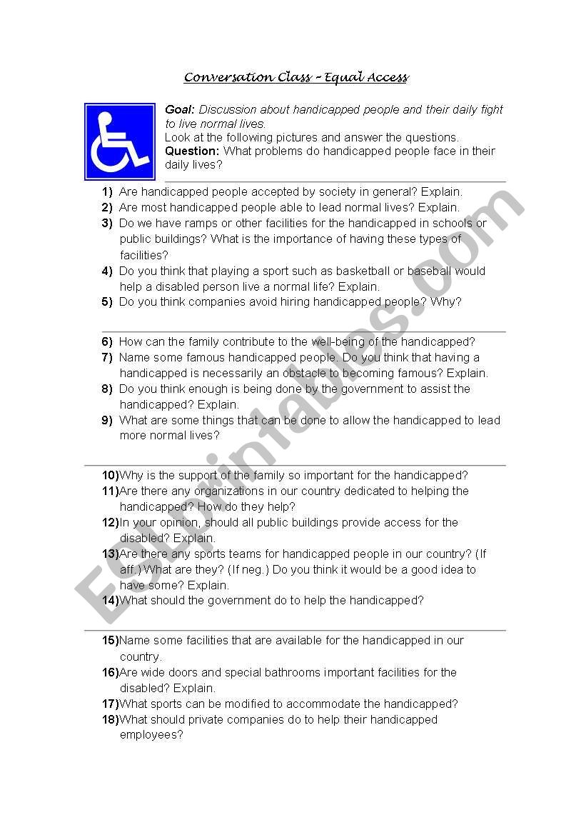 Conversation Class - Equal Access