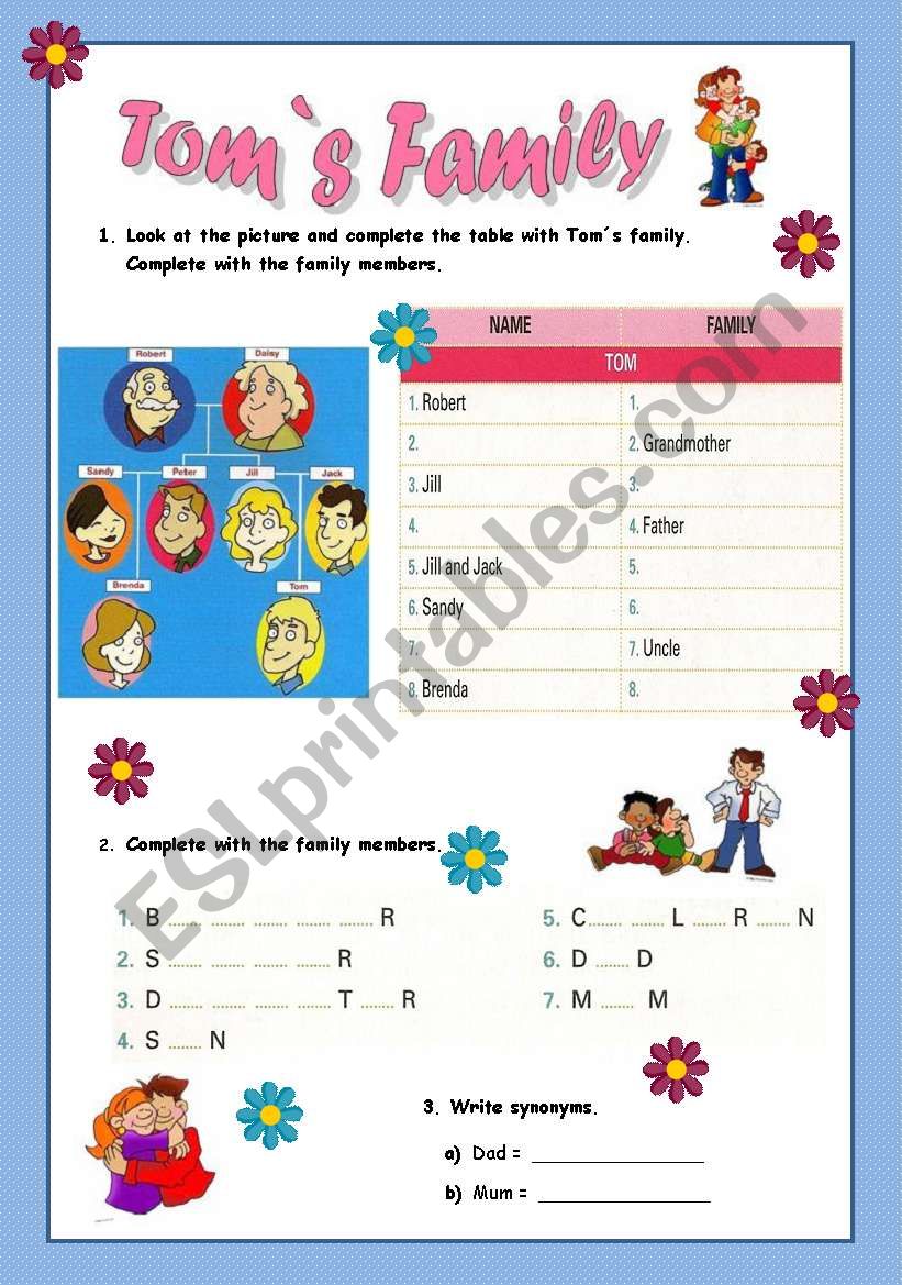 Family worksheet