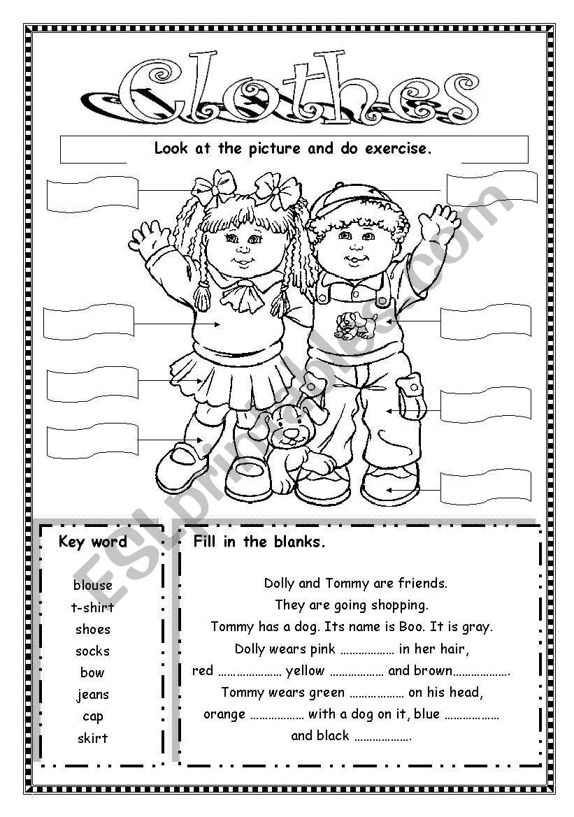 Clothes worksheet