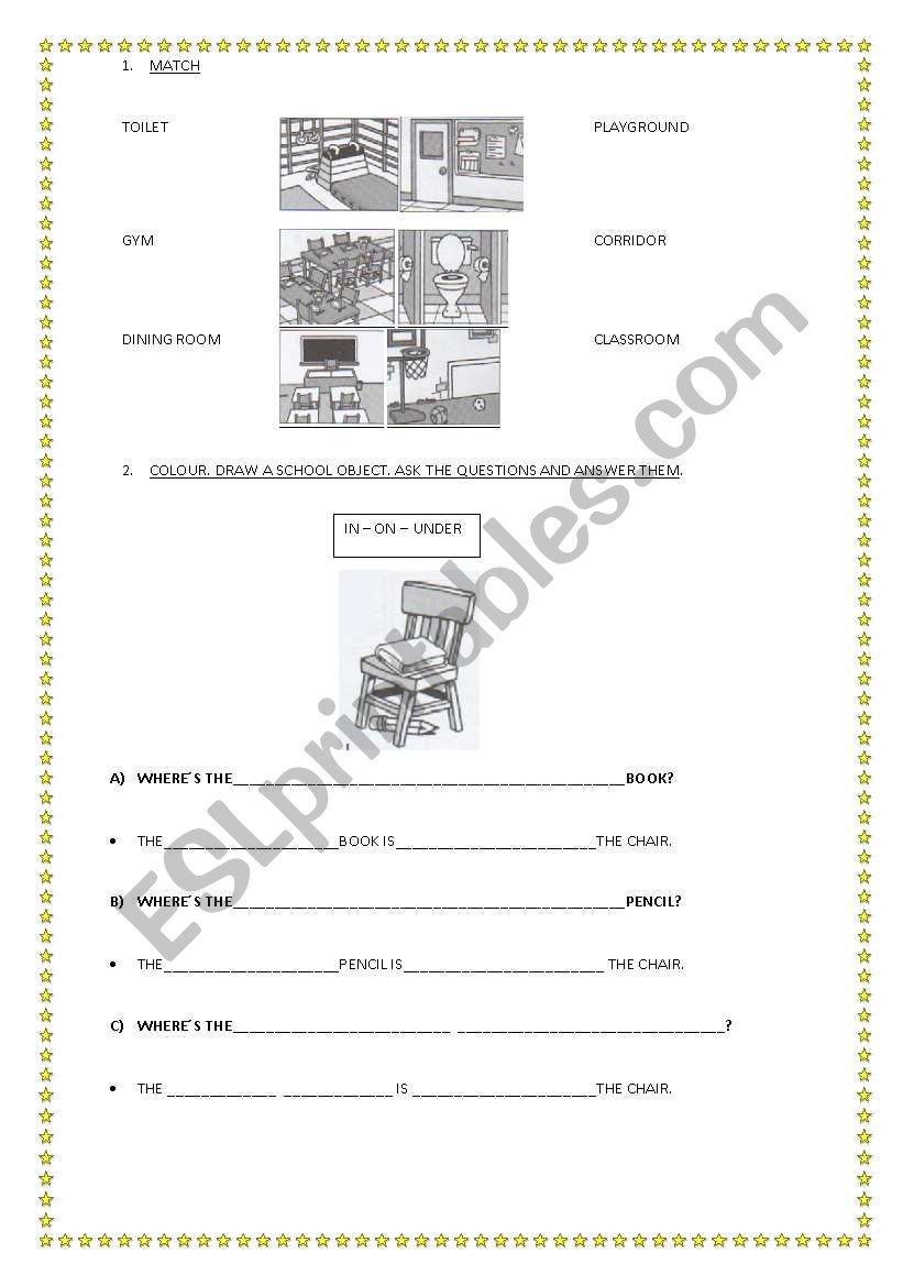 At the school worksheet