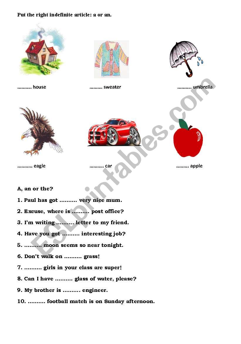 Article worksheet
