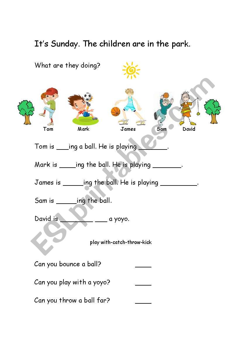 What are they doing? worksheet