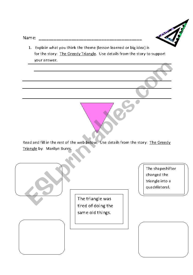The Greedy Triangle worksheet