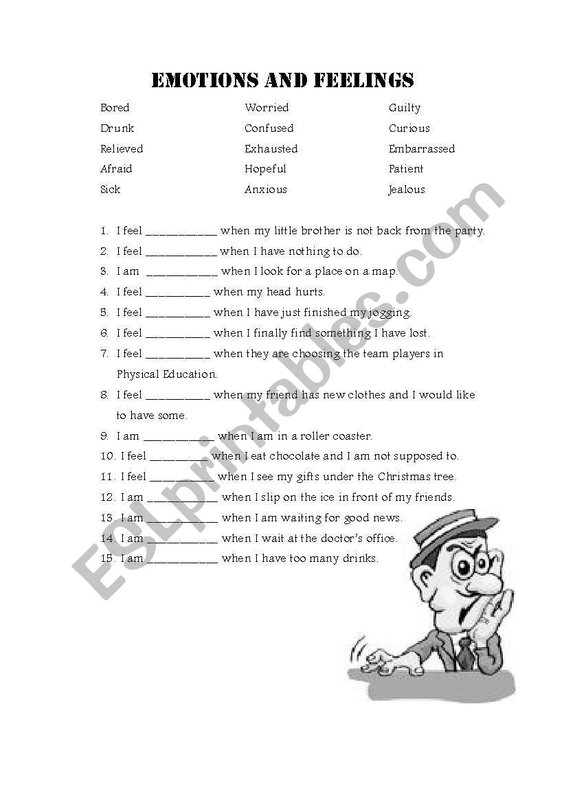 Emotions and Feelings worksheet