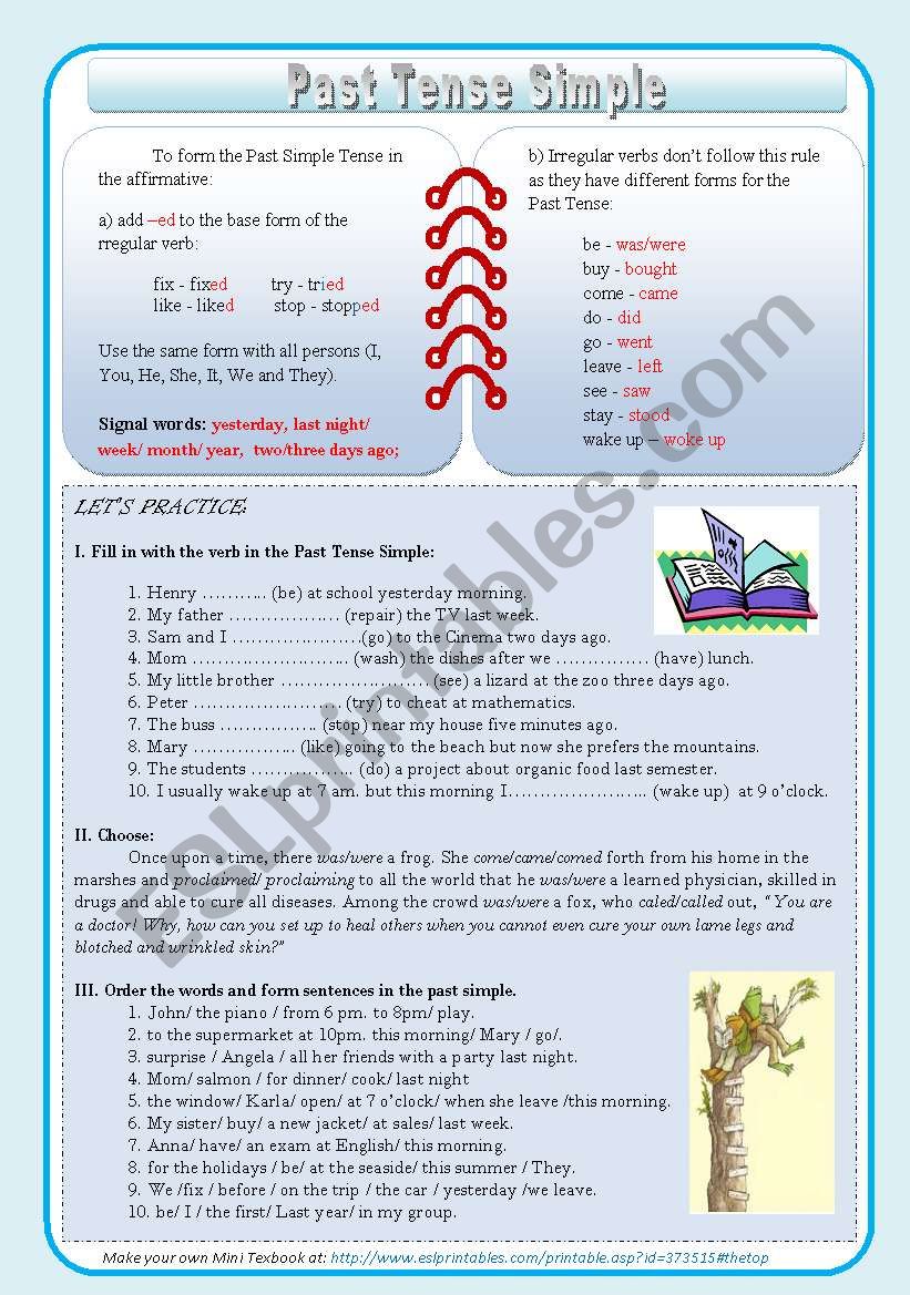 Past Tense Simple - from theory to practice