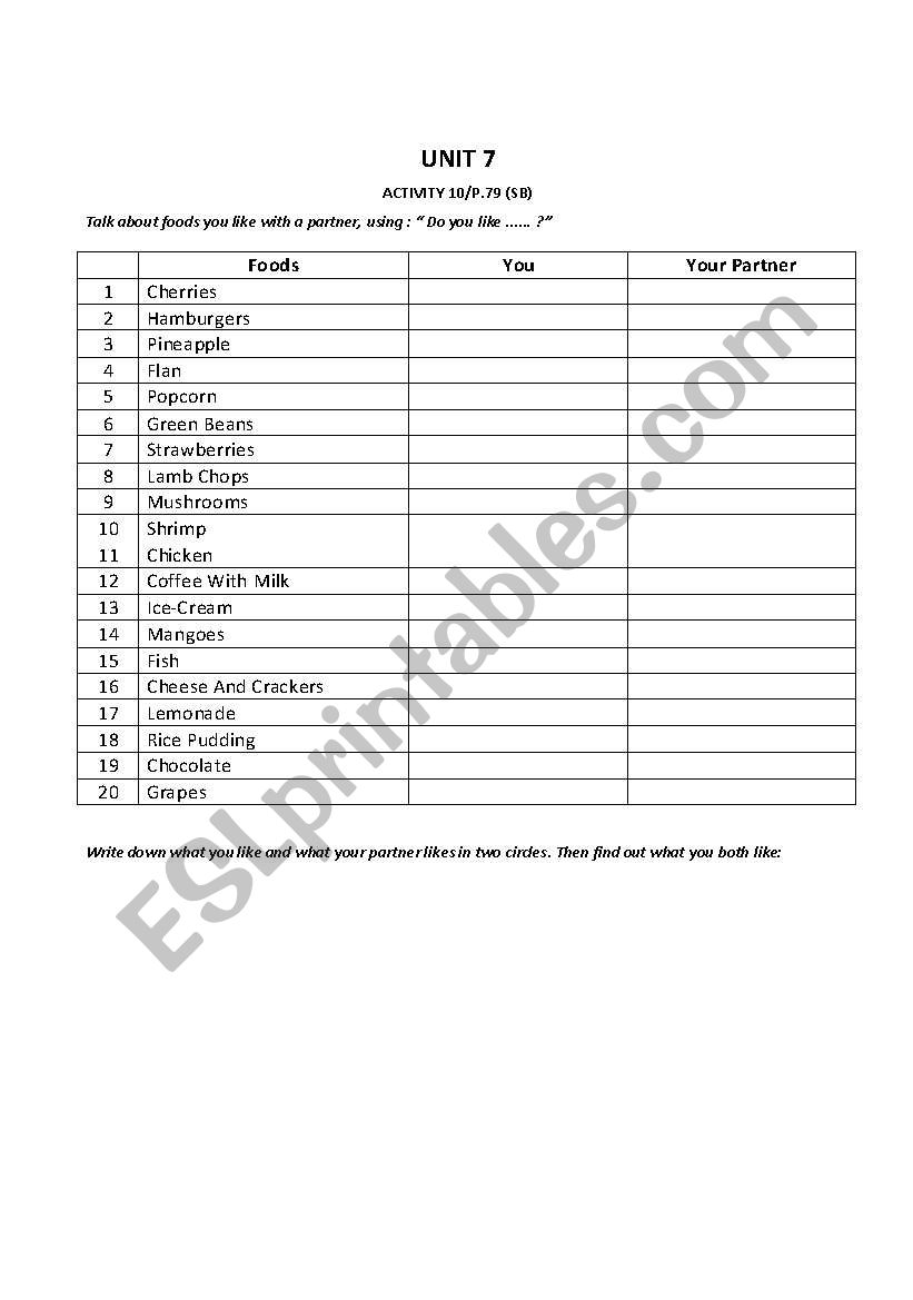 Interview: Do you like? worksheet