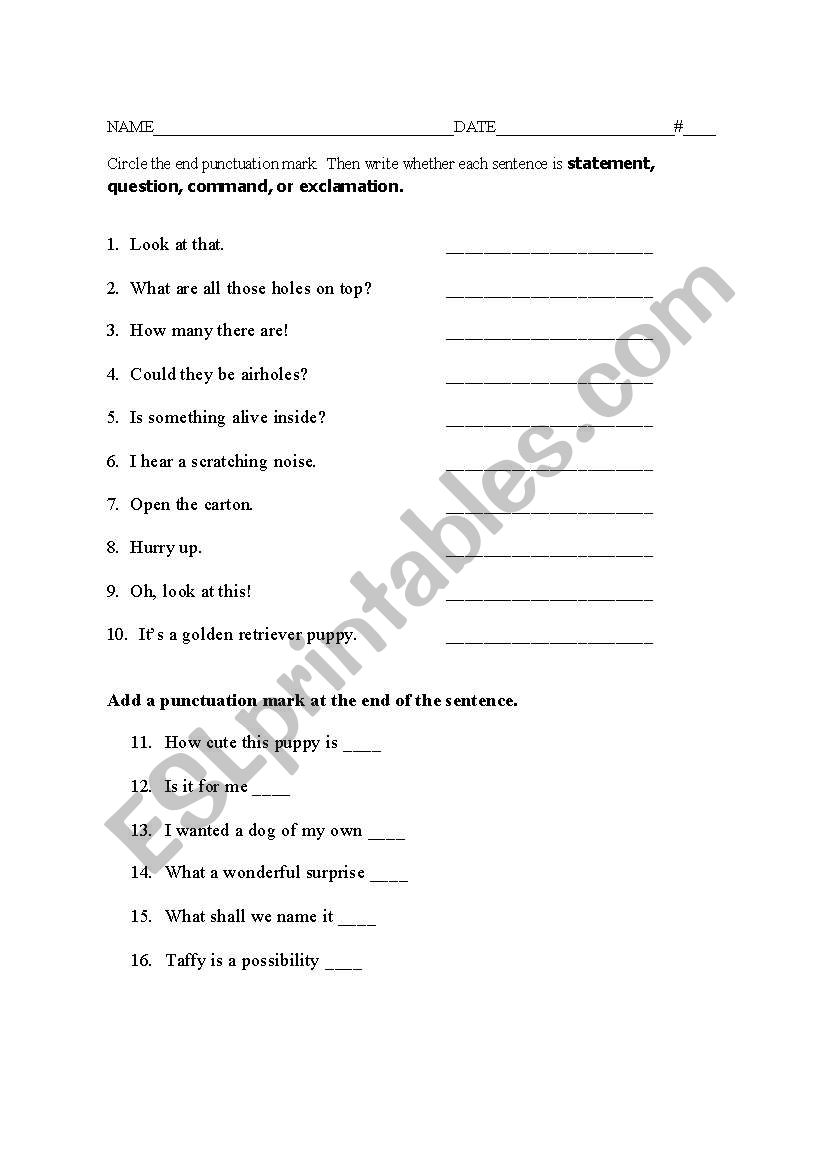 four-types-of-sentences-worksheet