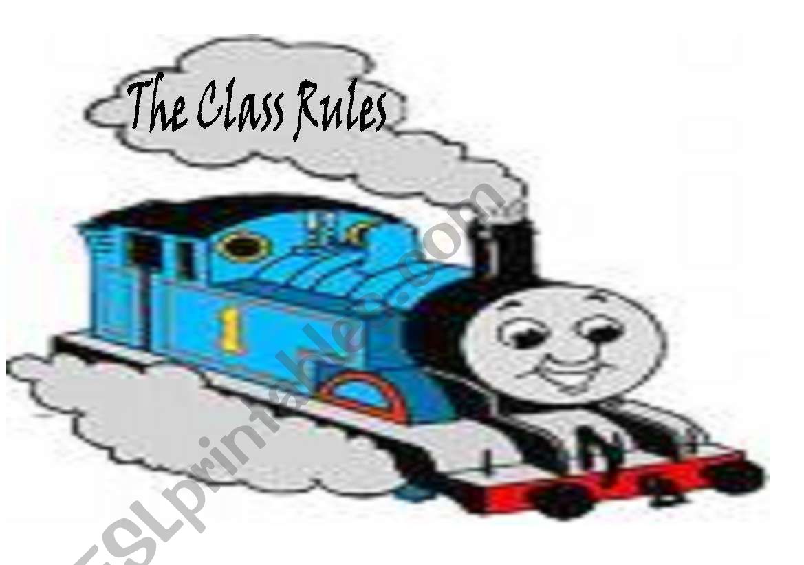 Class Rules Train worksheet