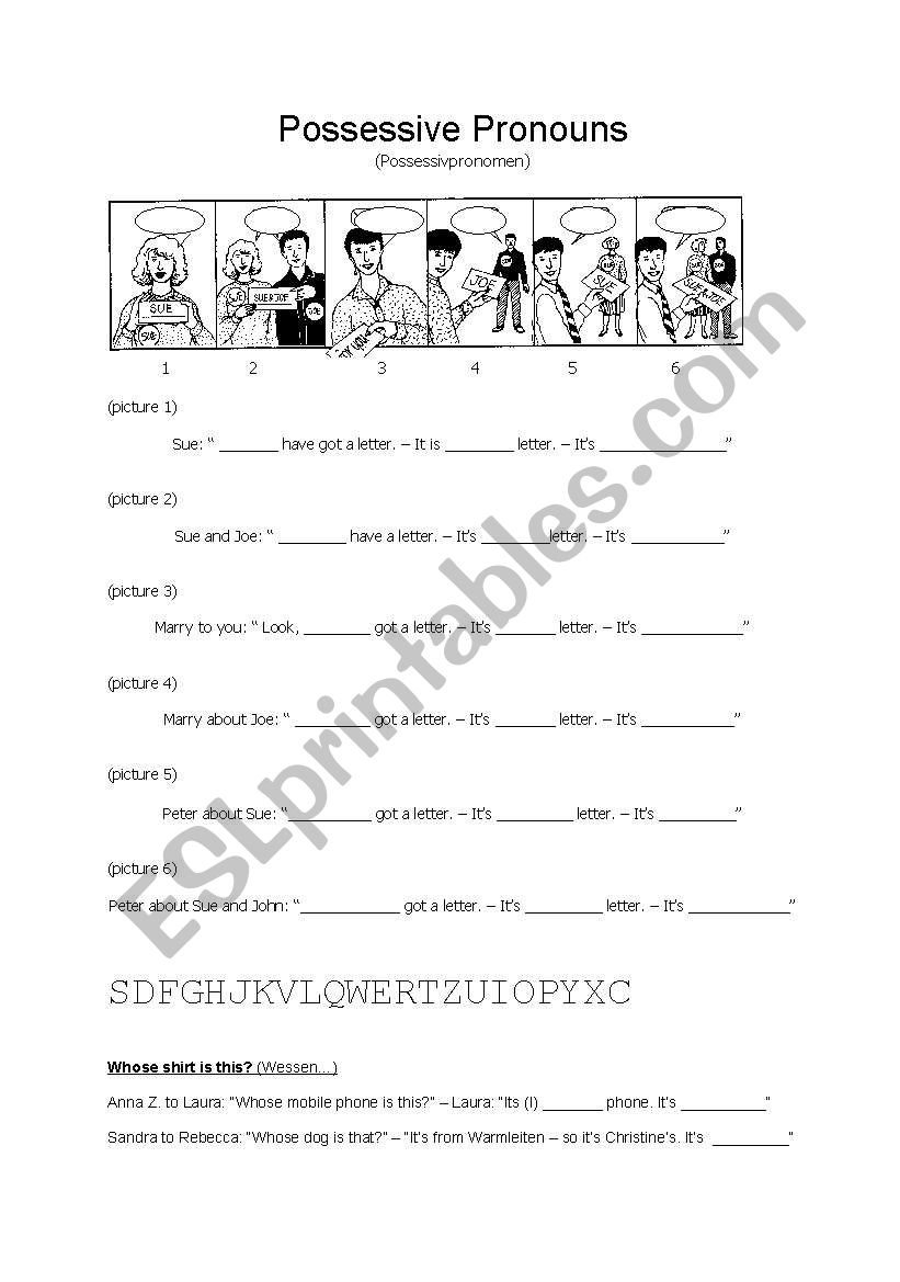 Possessive Pronouns  worksheet