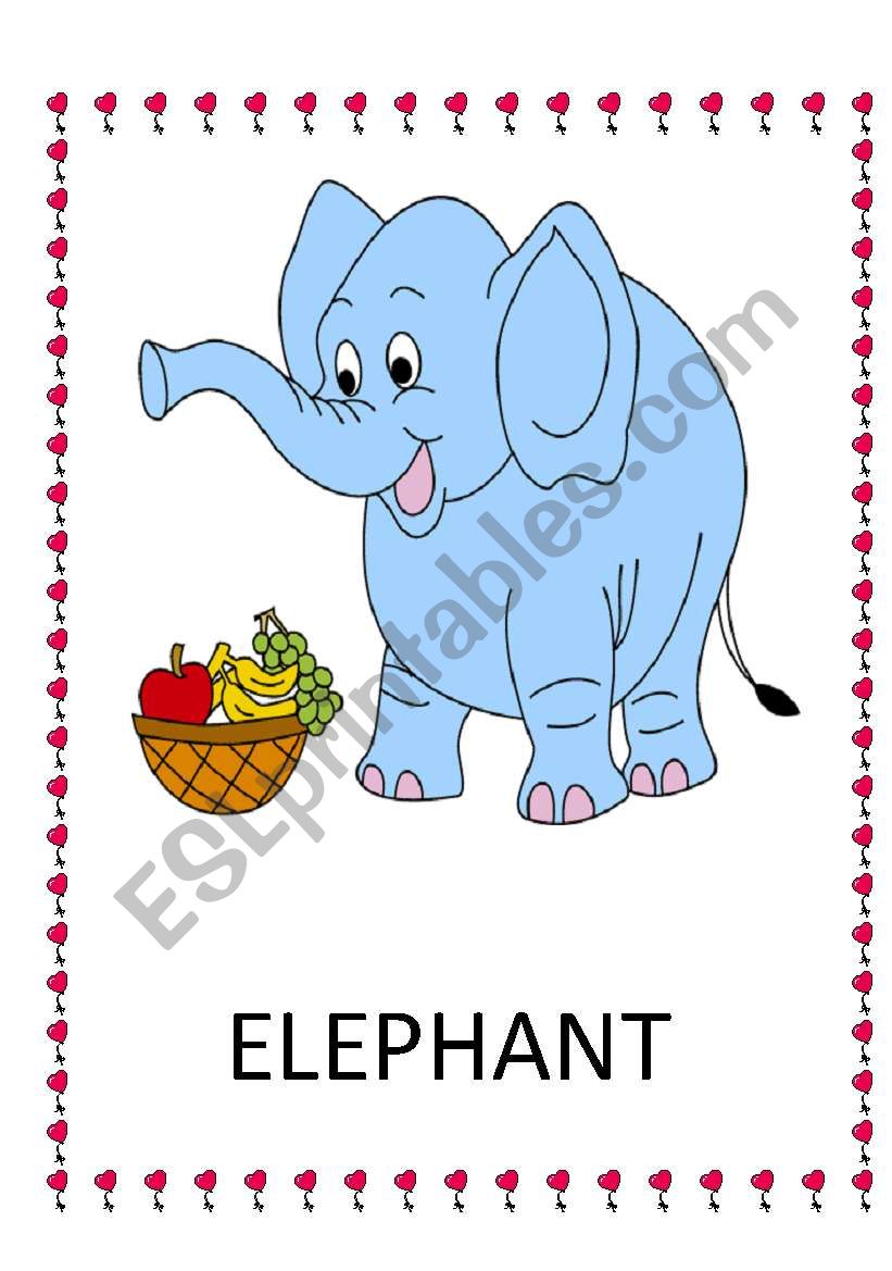 ANIMALS FLASH CARDS ( 1 ) worksheet